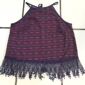 Boho fringe tank top